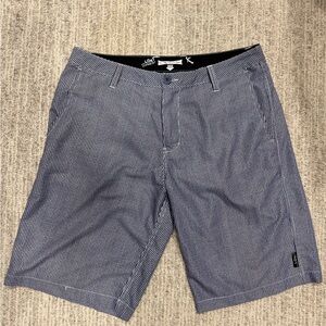 Men's Striped Blue Board Shorts